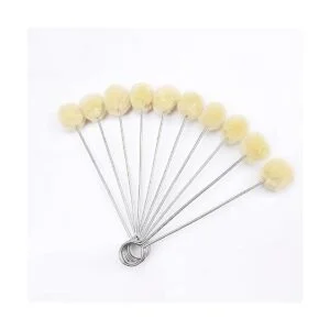 25 piezas de lana Daubers bola cepillo cuero tinte_3