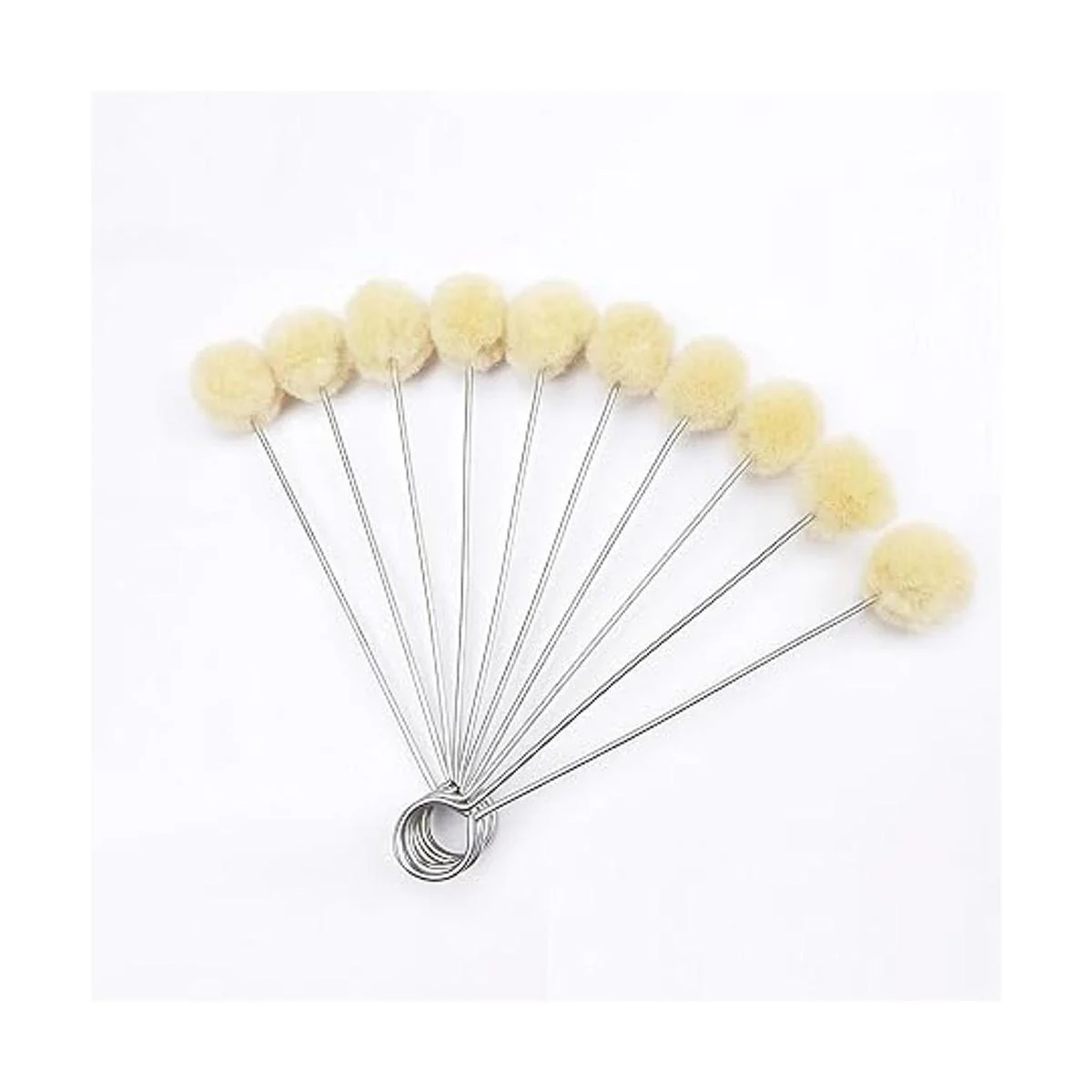 25 piezas de lana Daubers bola cepillo cuero tinte_3