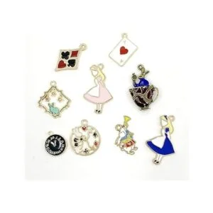 JIALEEY 19 dijes de corona de Alicia en el país de las_3