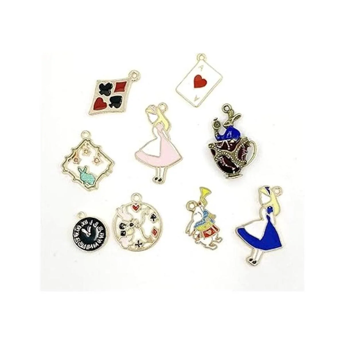 JIALEEY 19 dijes de corona de Alicia en el país de las_3