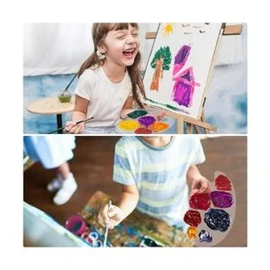 Paleta de pintura acrílica paleta de arte transparente