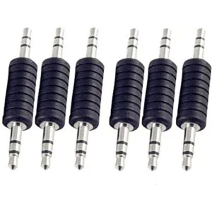 QMseller 6 conectores adaptadores de audio macho de 0.138_1