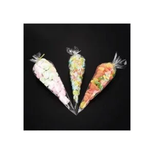 GOETOR Bolsa de cono 100 bolsas transparentes de celofán_4