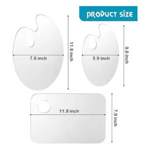 Paleta de pintura acrílica paleta de arte transparente