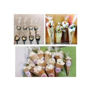 GOETOR Bolsa de cono 100 bolsas transparentes de celofán_5