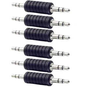 QMseller 6 conectores adaptadores de audio macho de 0.138_2