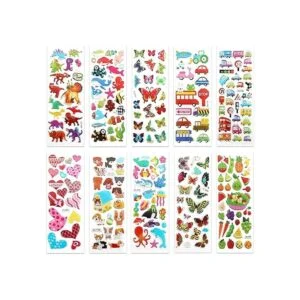 SAVITA Calcomanías 3D para niños y niñas pequeños_2