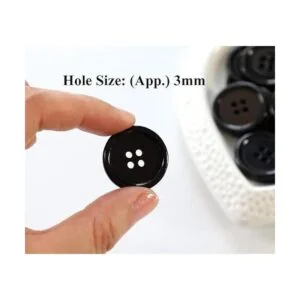 GANSSIA Botones de resina negra de 1 pulgada 0.984 in_2