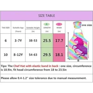 MHJY Juego de sombreros de delantal para niños delantal_6