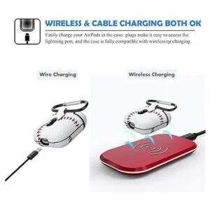 Njjex Funda para AirPods funda rígida de piel sintética