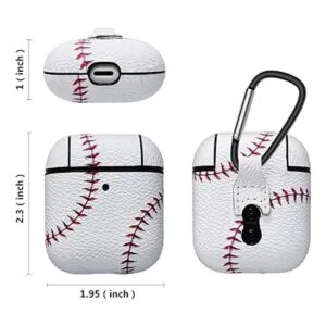 Njjex Funda para AirPods funda rígida de piel sintética