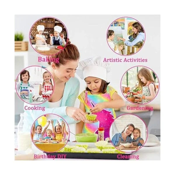 MHJY Juego de sombreros de delantal para niños delantal_5