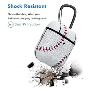Njjex Funda para AirPods funda rígida de piel sintética