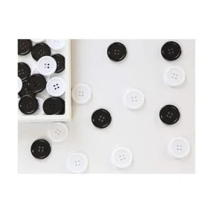 GANSSIA Botones de resina negra de 1 pulgada 0.984 in_4