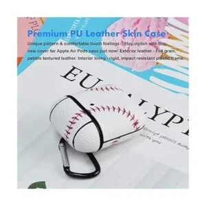 Njjex Funda para AirPods funda rígida de piel sintética