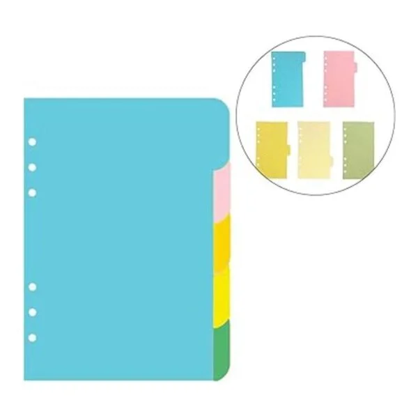 NUOBESTY 1 juego de 5 colores divisores índice clasificado_2