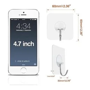 Ganchos adhesivos resistentes para colgar en la pared sin_2