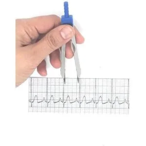 EKG ECG Divisor de electrocardiograma color azul_3