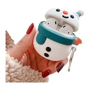 Rertnocnf Linda bufanda 3D de Navidad sonriente muñeco de_1