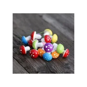 CJESLNA 60 piezas miniatura de jardín de hadas coloridas_3