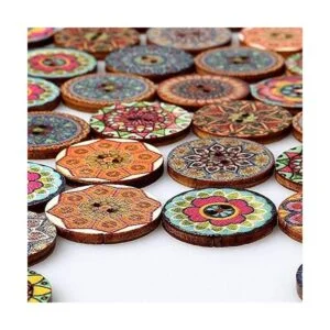 200 botones de madera botones de madera vintage con 2_3