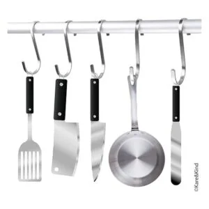 Ganchos planos en forma de S para colgar utensilios de_3