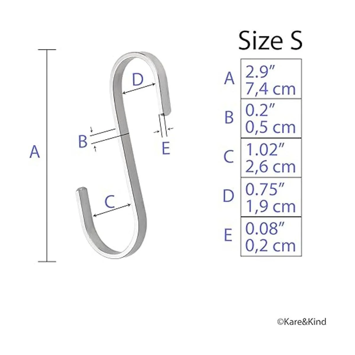 Ganchos planos en forma de S para colgar utensilios de_5