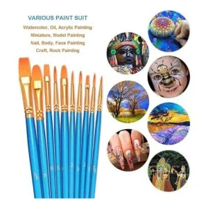 BOSOBO Juego de 2 pinceles de pintura 20 unidades punta