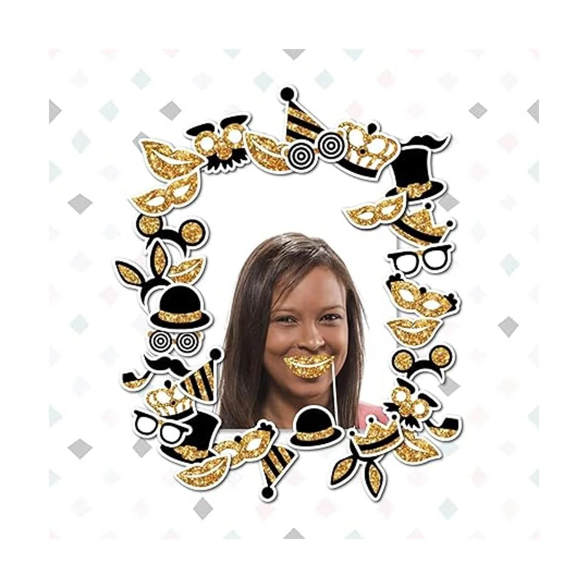 Accesorios para cabina de fotos dorada totalmente