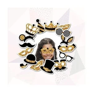 Accesorios para cabina de fotos dorada totalmente