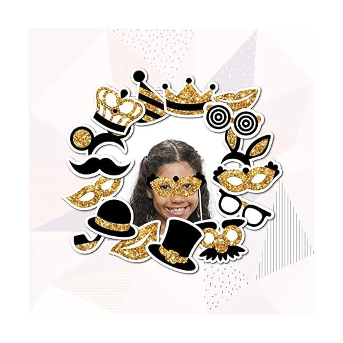 Accesorios para cabina de fotos dorada totalmente