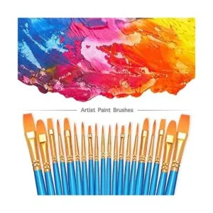 BOSOBO Juego de 2 pinceles de pintura 20 unidades punta