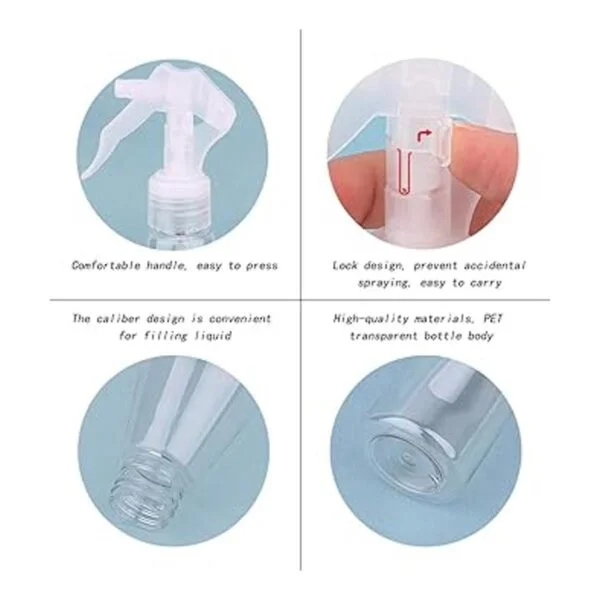 Dedoot Botella de espray transparente para el cabello