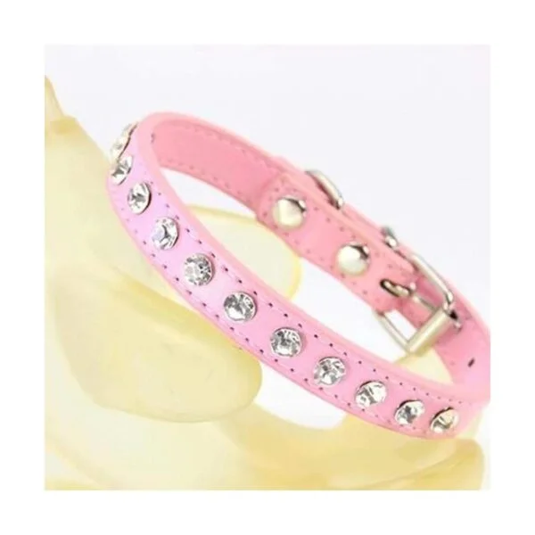 Collares de perro de piel sintética para perros pequeños_5