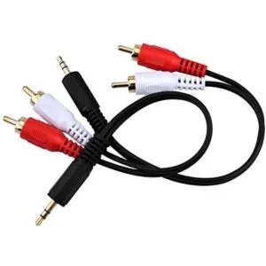 eBoot Cable de audio macho de 0.138 in a 2 cables RCA_3