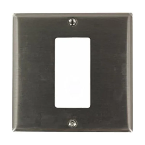 Leviton S746N Placa de pared de 2 bandas 1DecoraGFCI_1