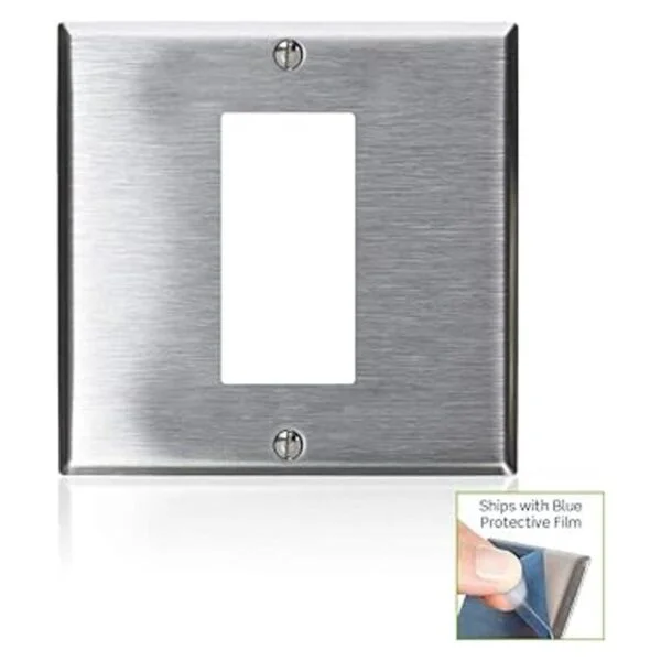 Leviton S746N Placa de pared de 2 bandas 1DecoraGFCI_2