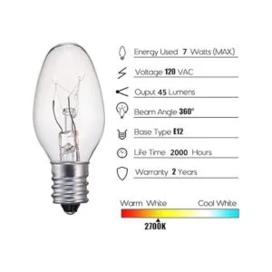Bombillas de repuesto de 7 W y lámparas de sal C77