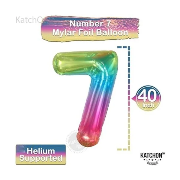 Globo gigante del arco iris número 7 40 pulgadas globos_4