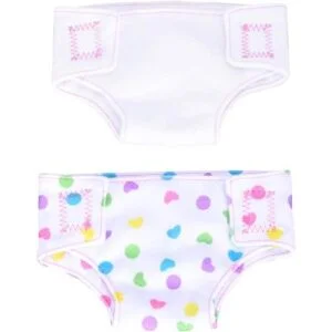 Tomaibaby Ropa de muñeca 2 pañales de muñeca ropa_1