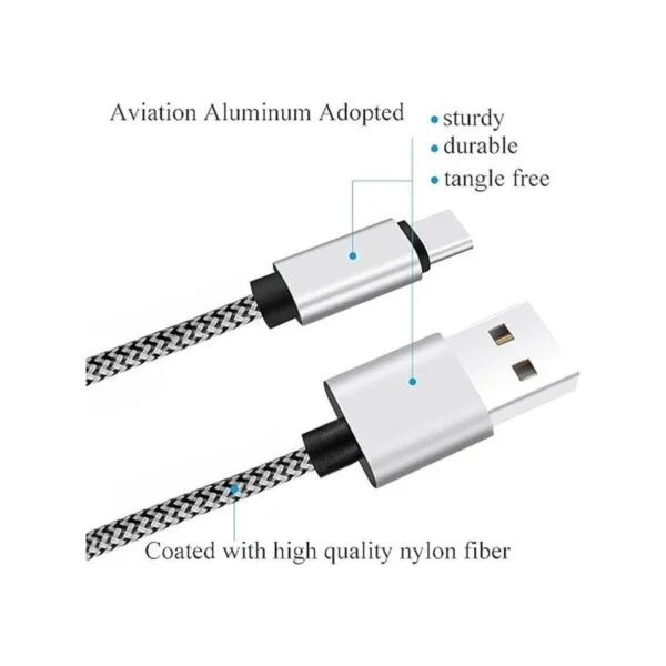Ailun Paquete de 3 cables USB tipo C de 6 pies cables de_2