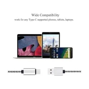 Ailun Paquete de 3 cables USB tipo C de 6 pies cables de_5