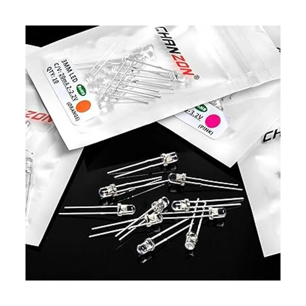 3mmleddiode 3mmled Diodo transparente redondo de LED de_5