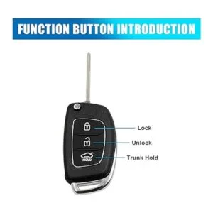 uxcell Carcasa plegable de 3 botones sin cortar con mando_3