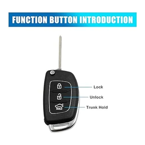 uxcell Carcasa plegable de 3 botones sin cortar con mando_3