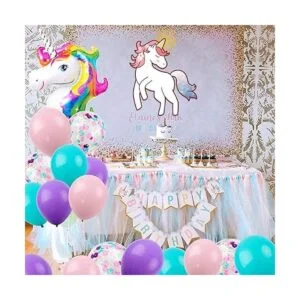 RUBFAC 60 globos de sirena de unicornio con globos de_6