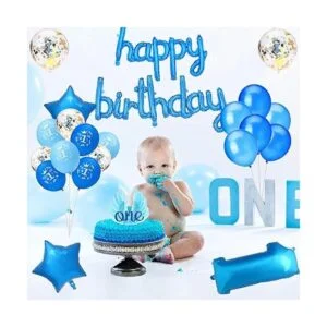 Globos de feliz cumpleaños azules de 16 pulgadas letras_4