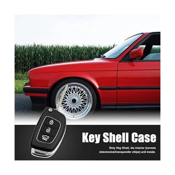 uxcell Carcasa plegable de 3 botones sin cortar con mando_2