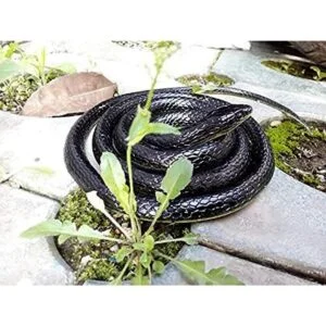 Brandonsuper Serpiente Mamba realista de goma negro 52_4