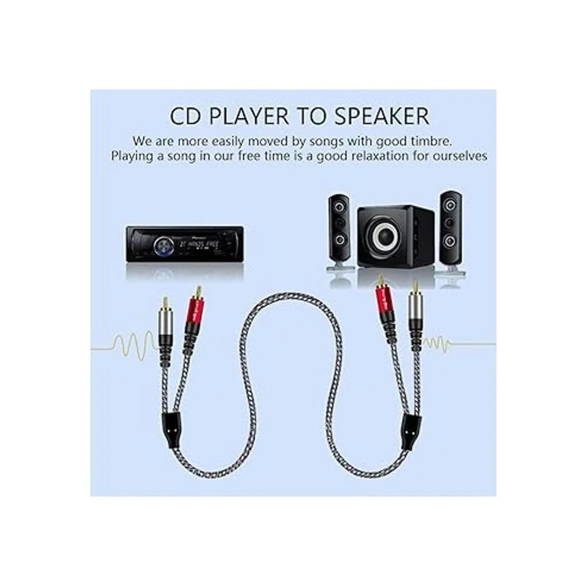 Yeung Qee Cable de audio estéreo RCA de 6 pies cable de_4